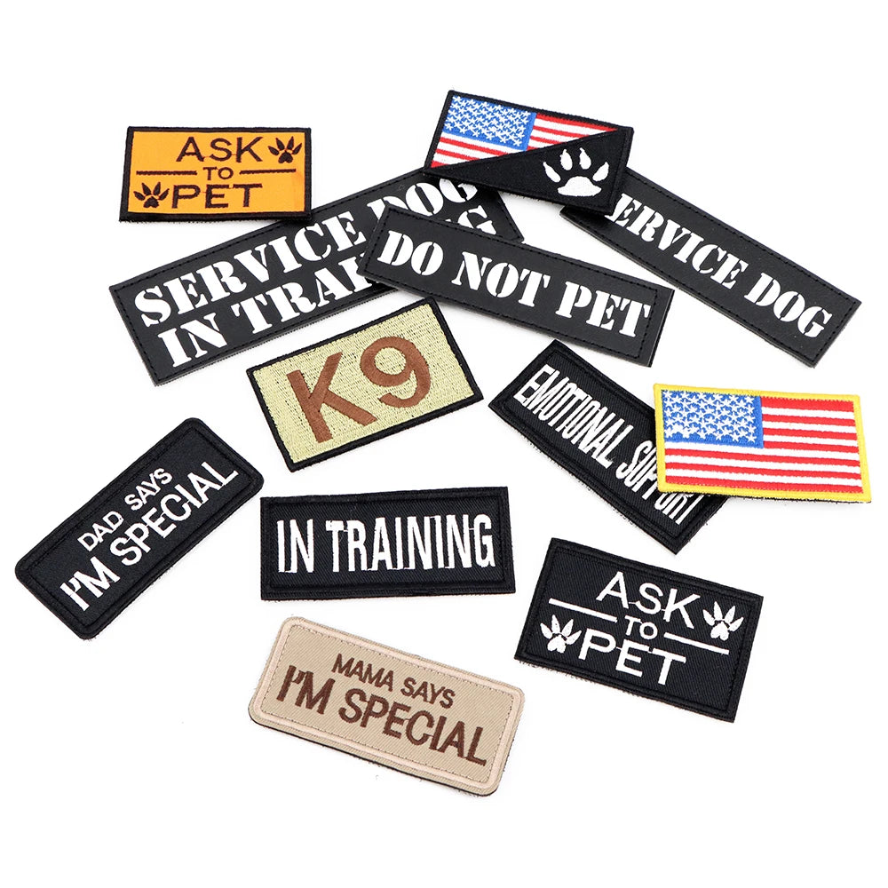 12 Dog Vest Harness Collar Personalized Patches