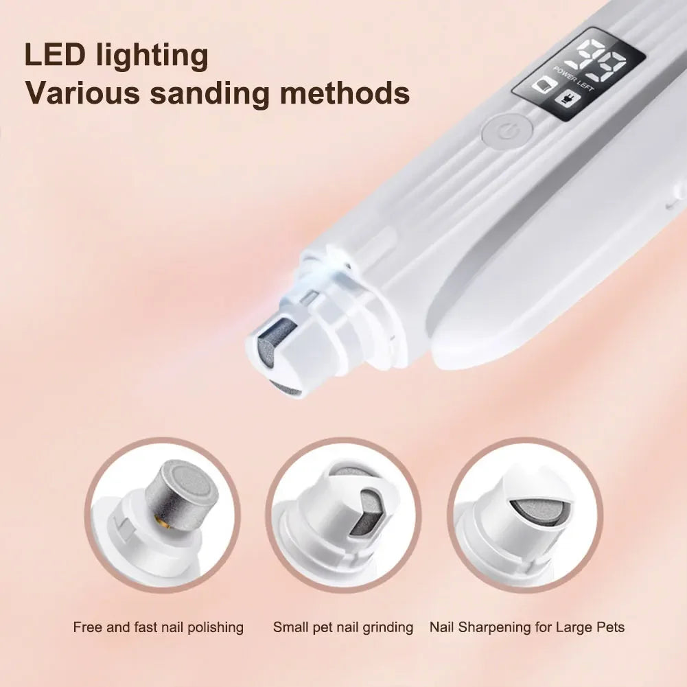 Electric Pet Nail Trimmer With LED Lights