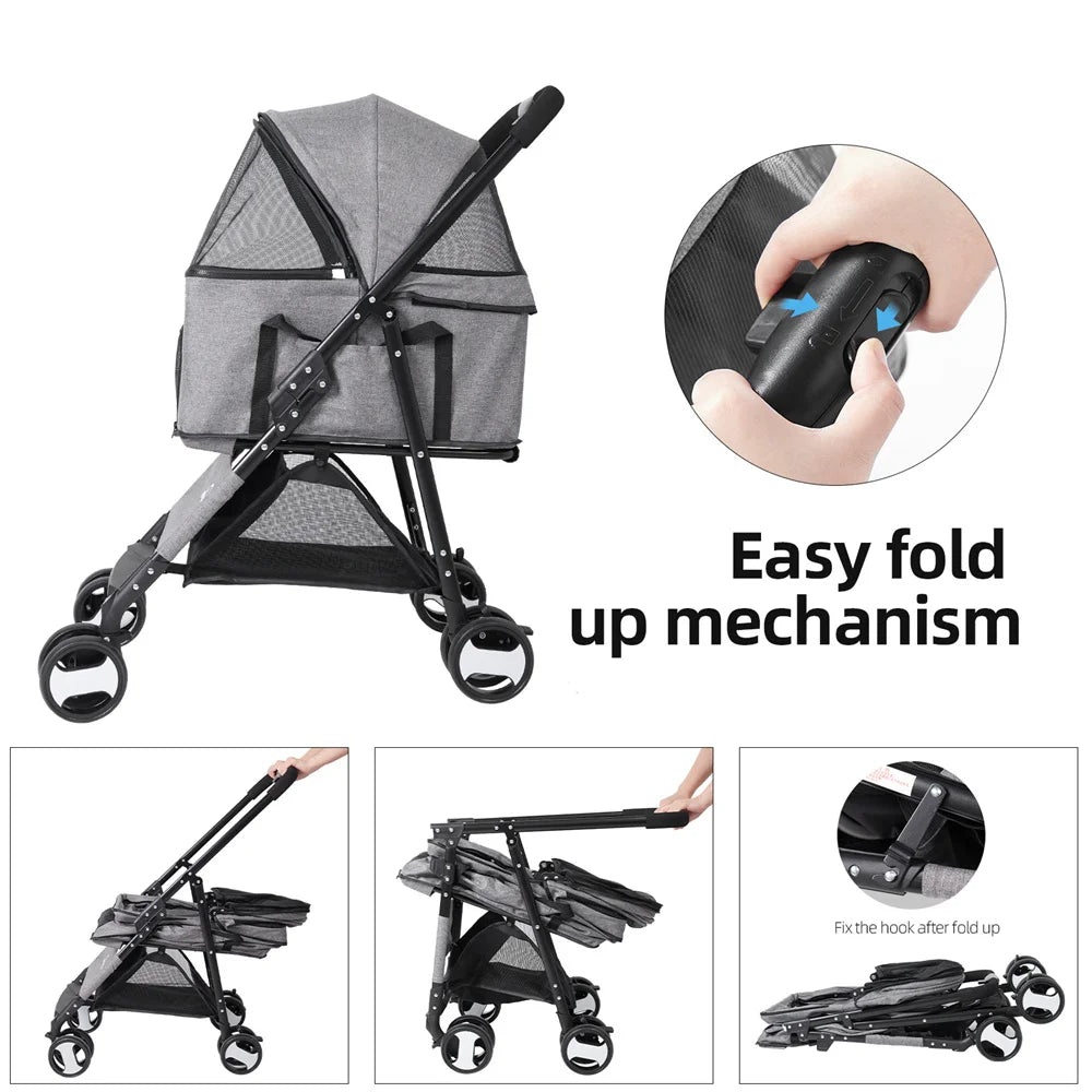 Foldable Dog/Cat Stroller