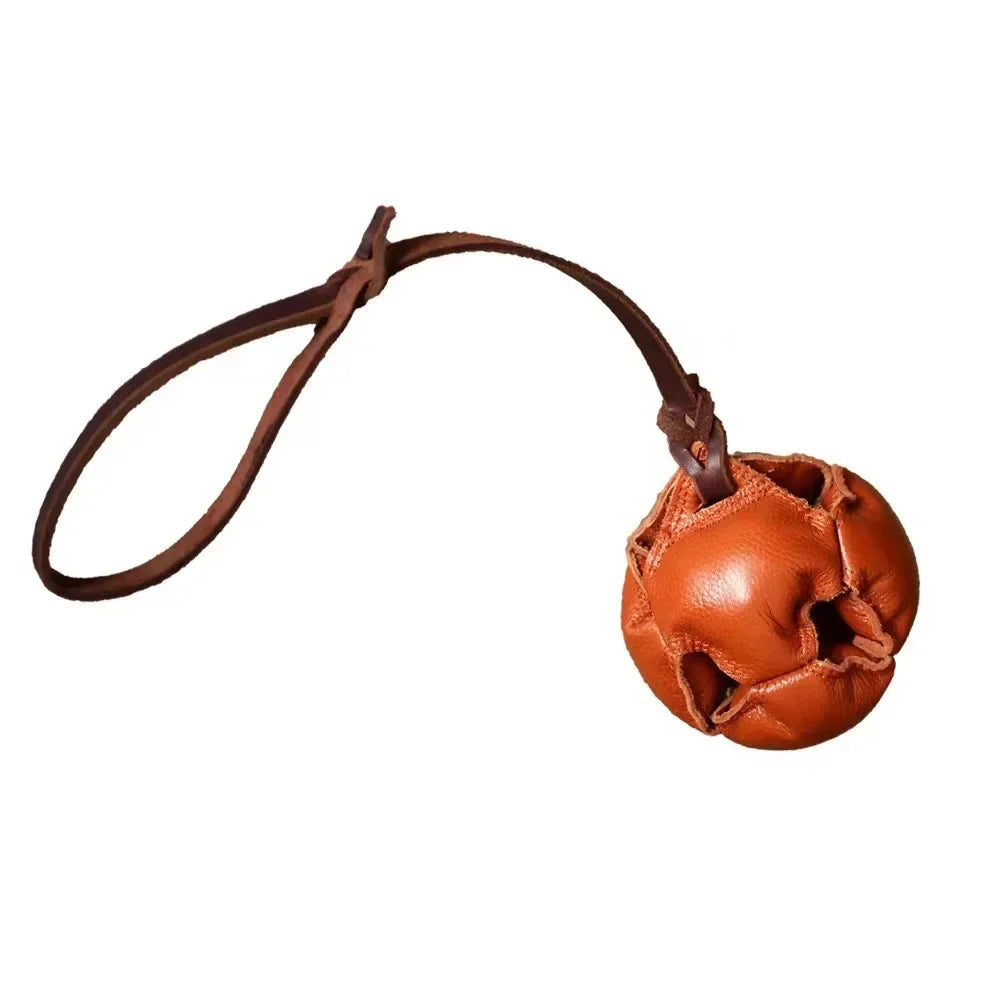 Leather Dog Tug Toy Training Ball