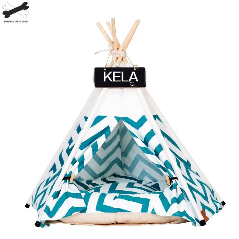 Portable Teepee Cat Bed With Thick Cushion