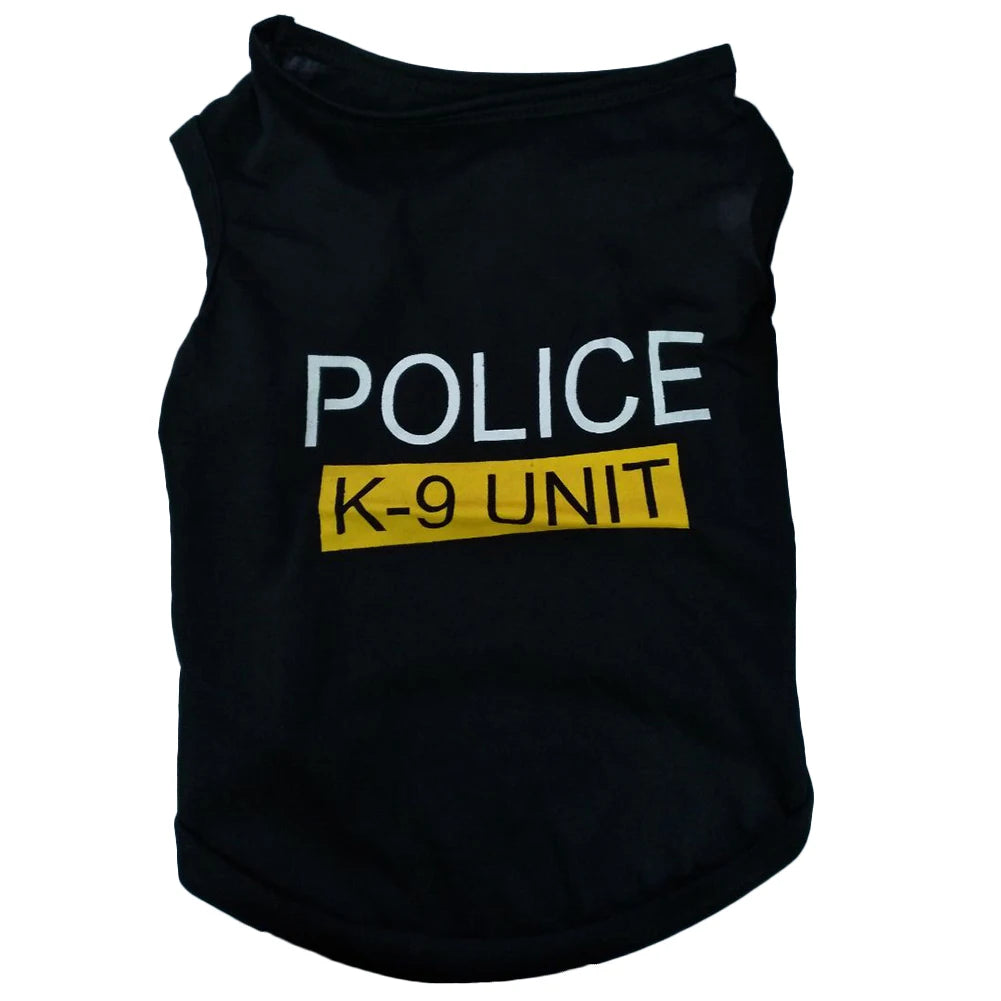 Puppy Police Vest T-shirt Jacket Soft Comfortable