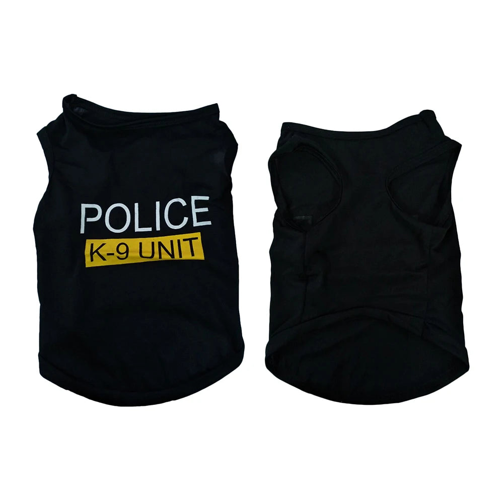 Puppy Police Vest T-shirt Jacket Soft Comfortable