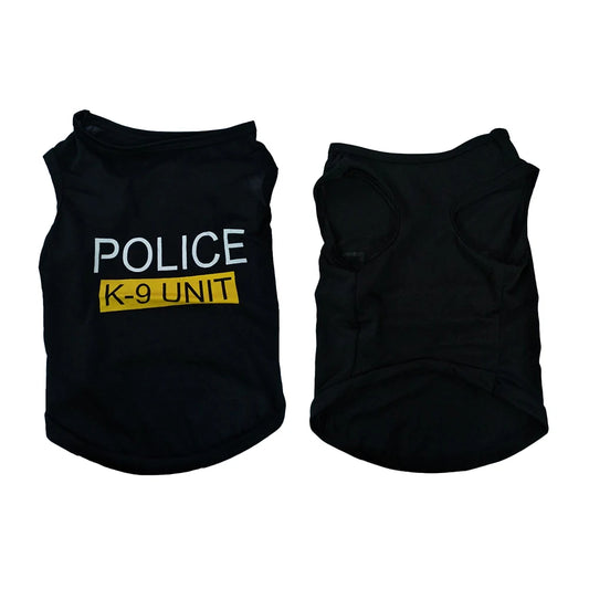 Puppy Police Vest T-shirt Jacket Soft Comfortable