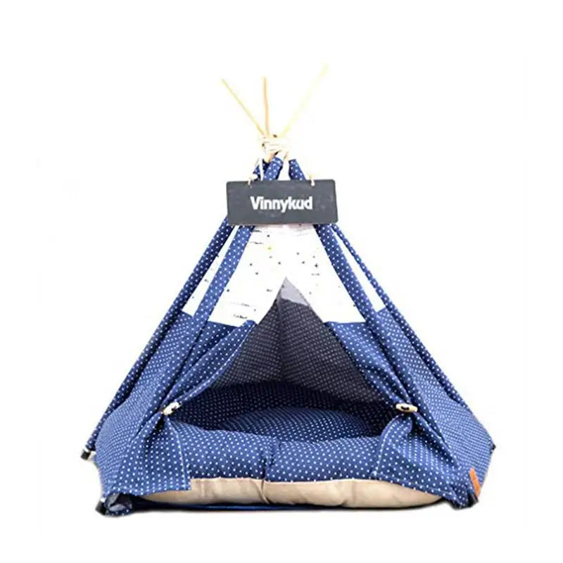 Portable Teepee Cat Bed With Thick Cushion