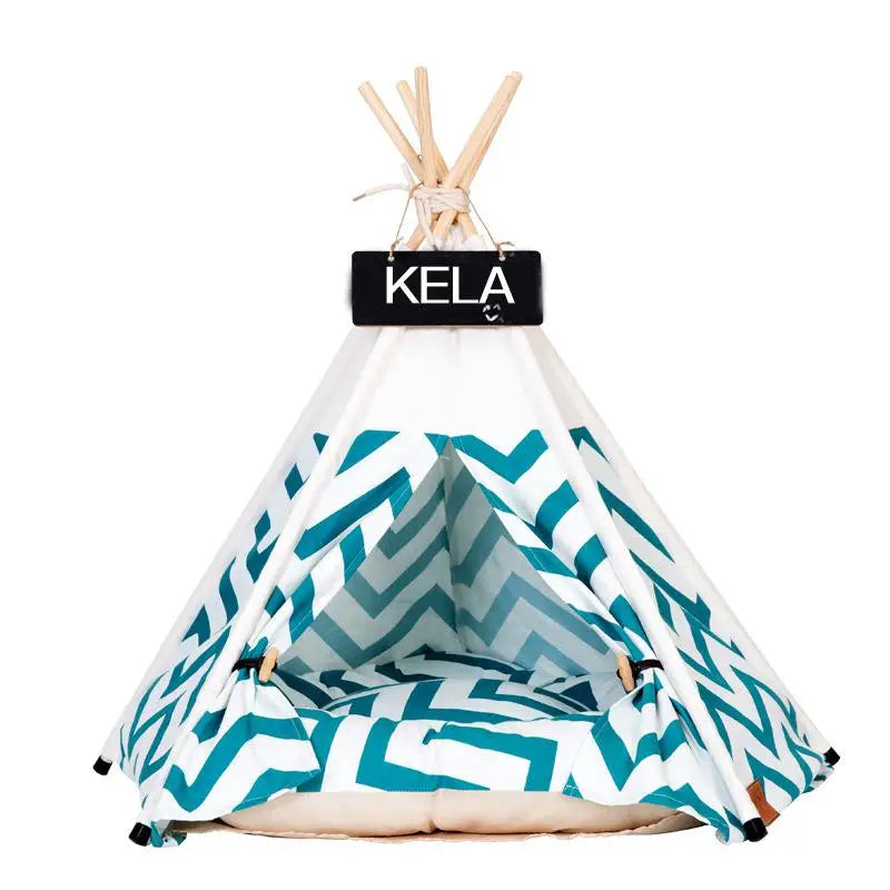 Portable Teepee Cat Bed With Thick Cushion
