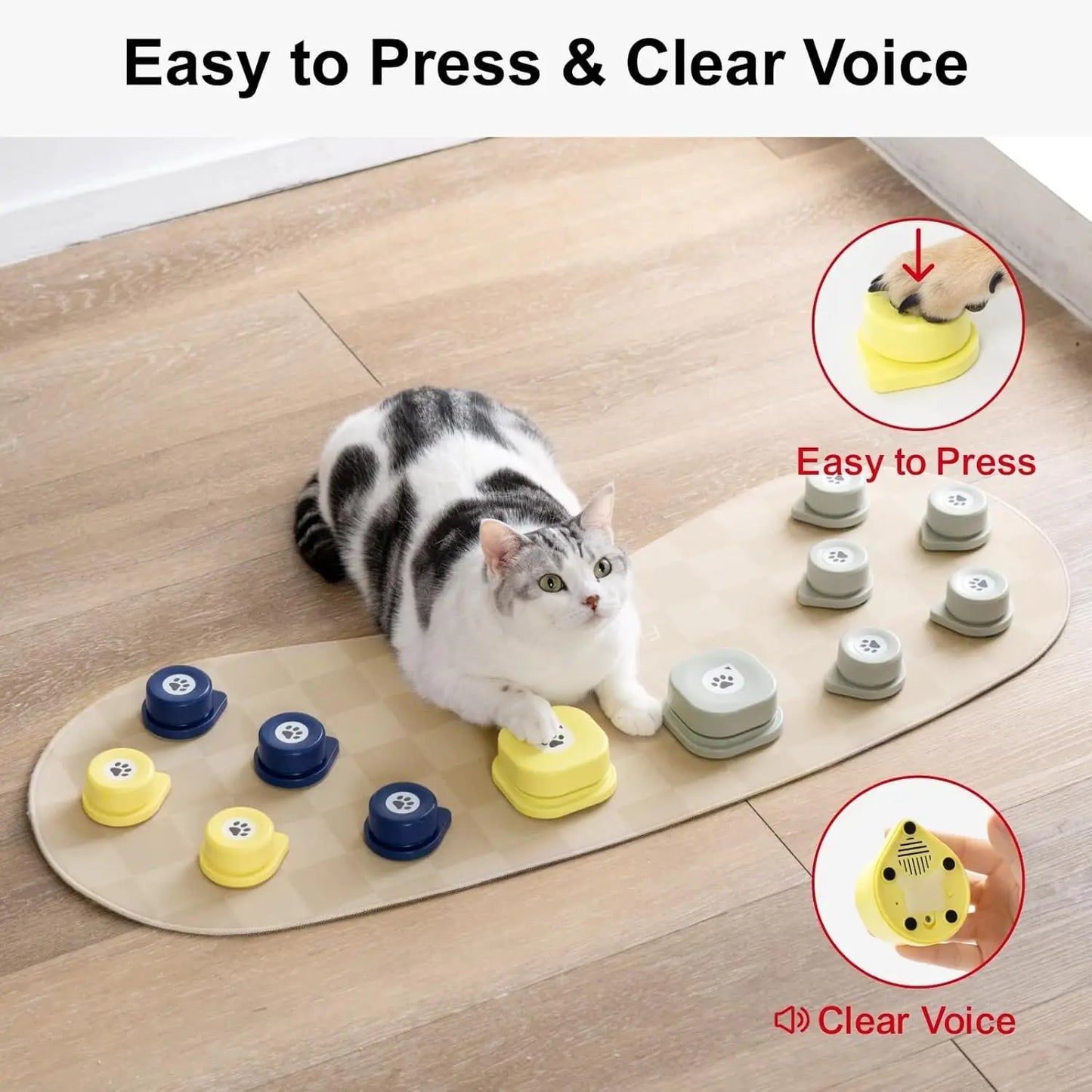 Mewoofun Dog Talking Button Set Mat Communication