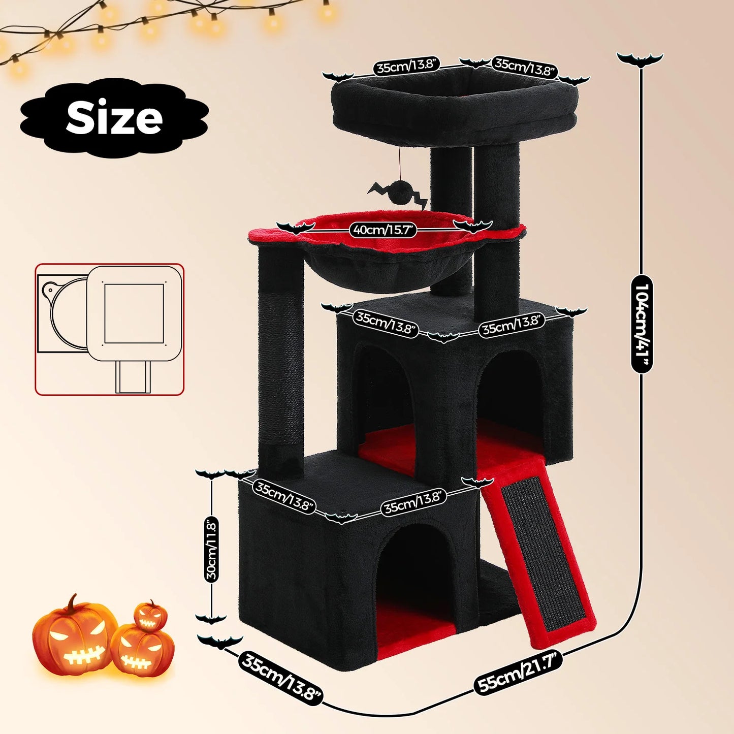 Multi-Level Cat Tower Sisal Scratching Pad