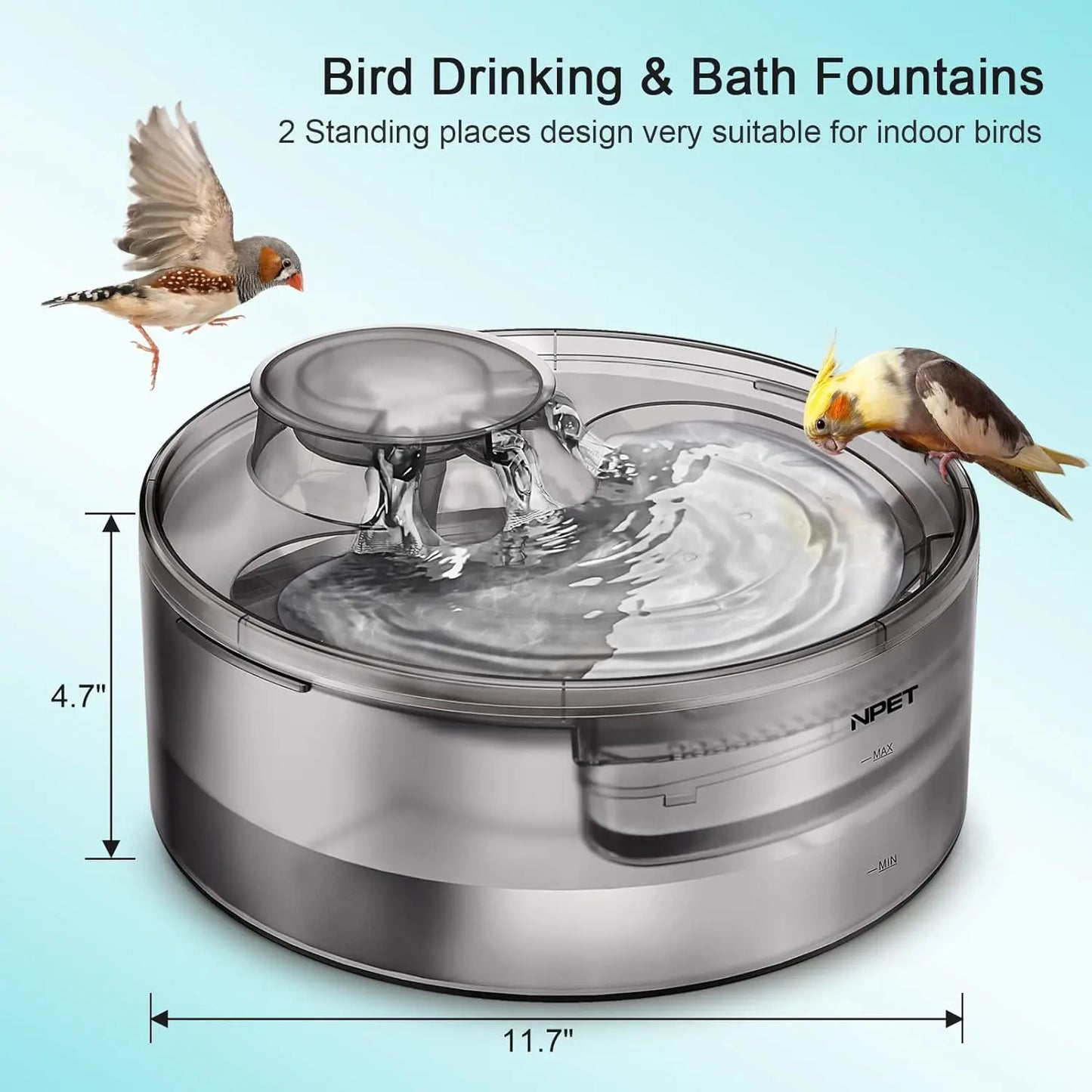 1.3 Gallon Pet Water Fountain