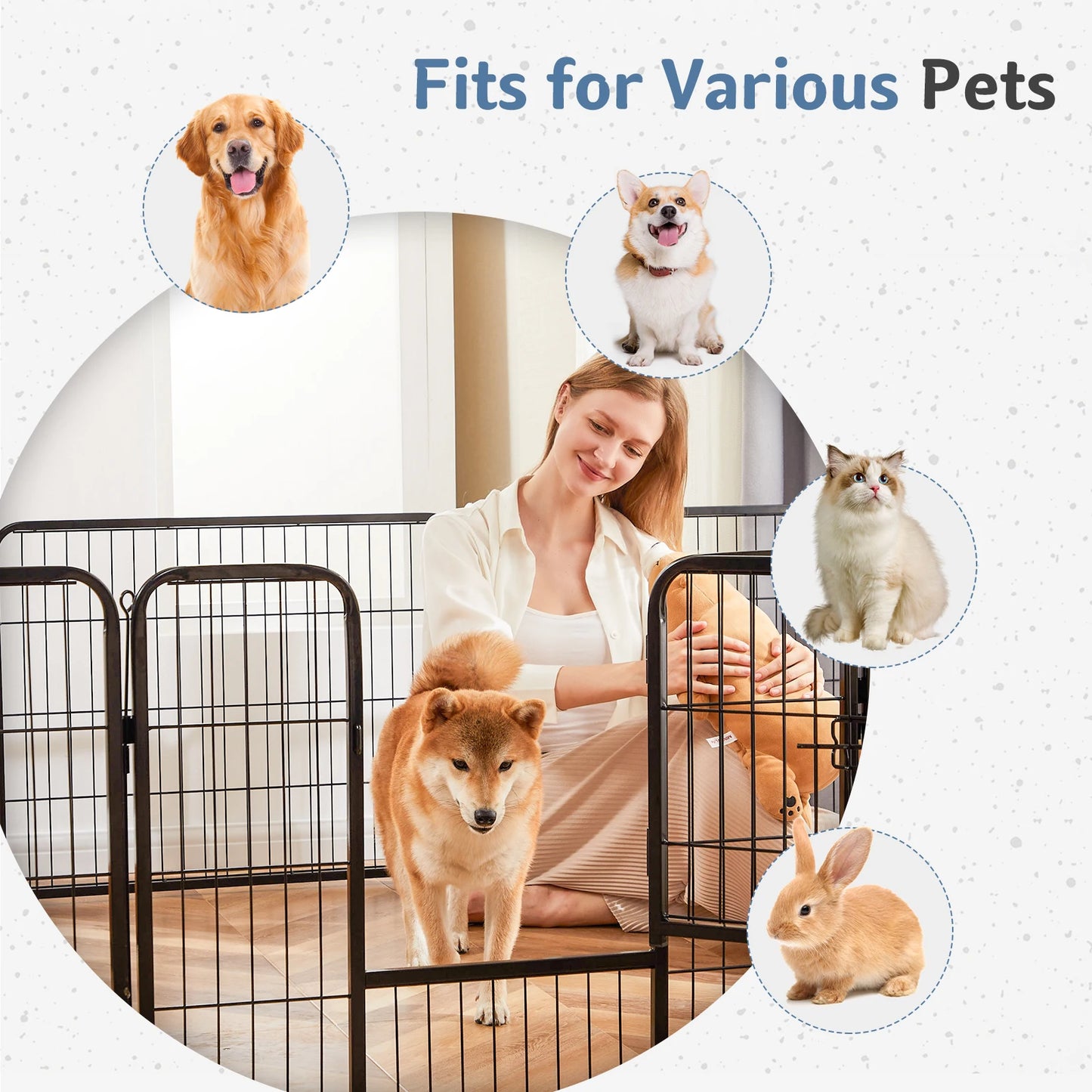 16 Panel Dog Playpen Indoor Outdoor