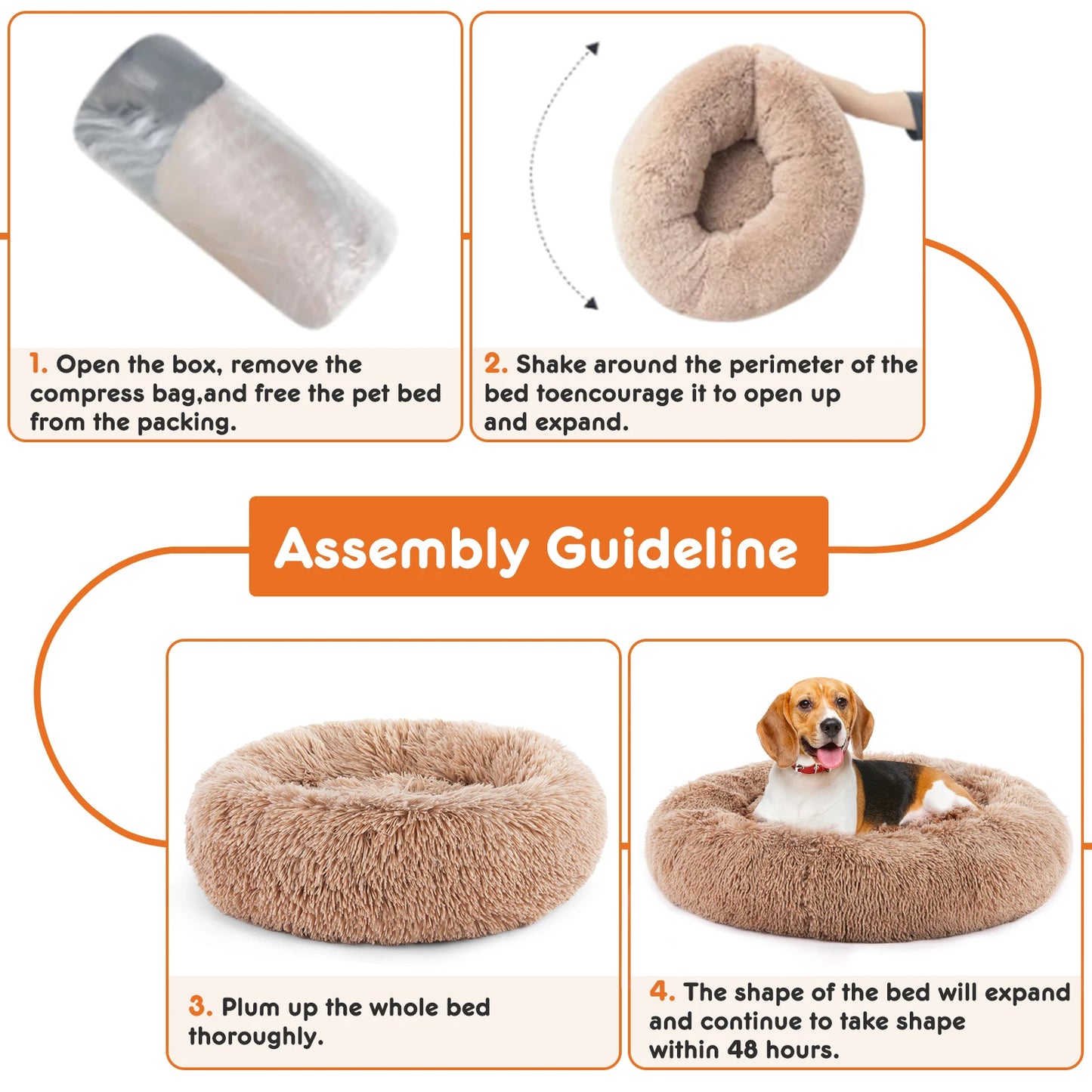 Calming Dog Bed Medium Large Dogs Washable