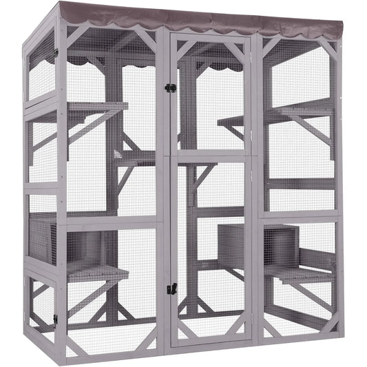 Outdoor Enclosure For Mulitiple Cats