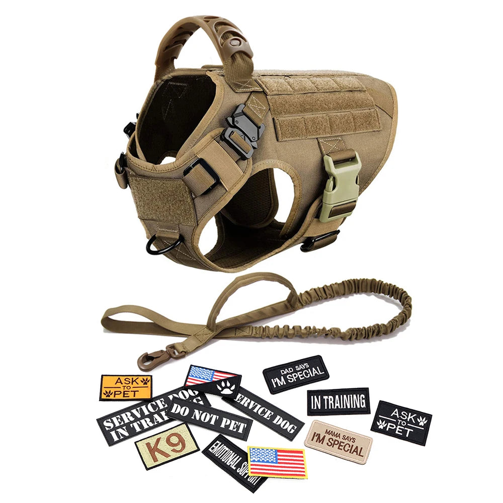 Large Dog Harness Collar Leash Bags Patches