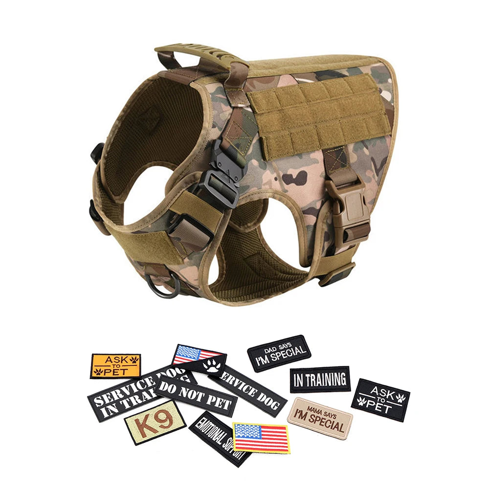 Large Dog Harness Collar Leash Bags Patches