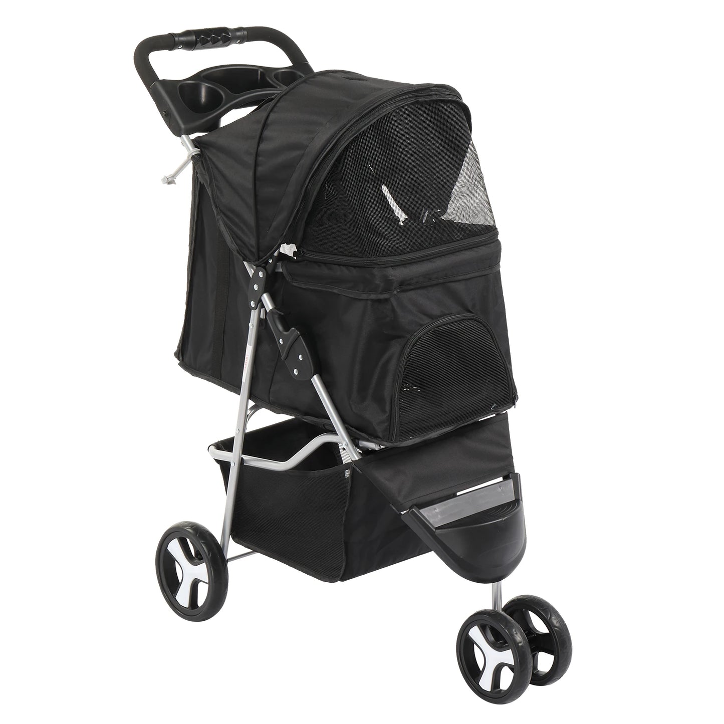 Pet Stroller Foldable Waterproof With Cup Holder