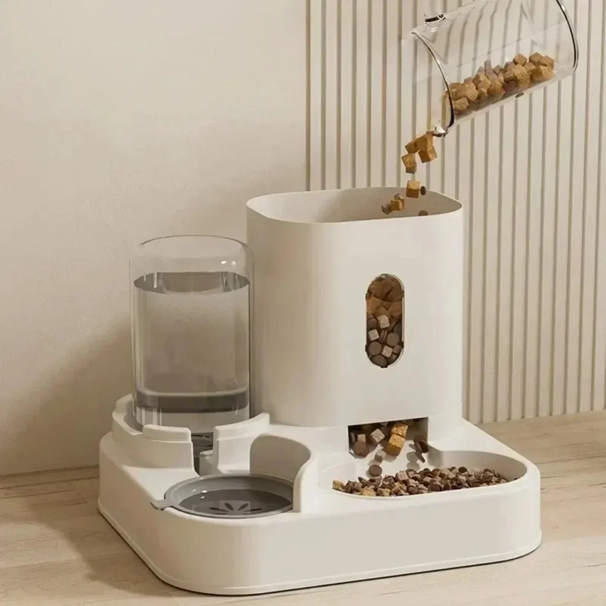 Automatic Pet Food Bowl With Water Fountain
