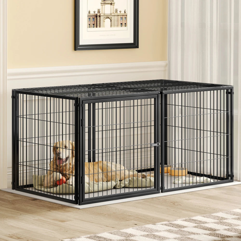 Large Dog Kennel Puppy Playpen With Top
