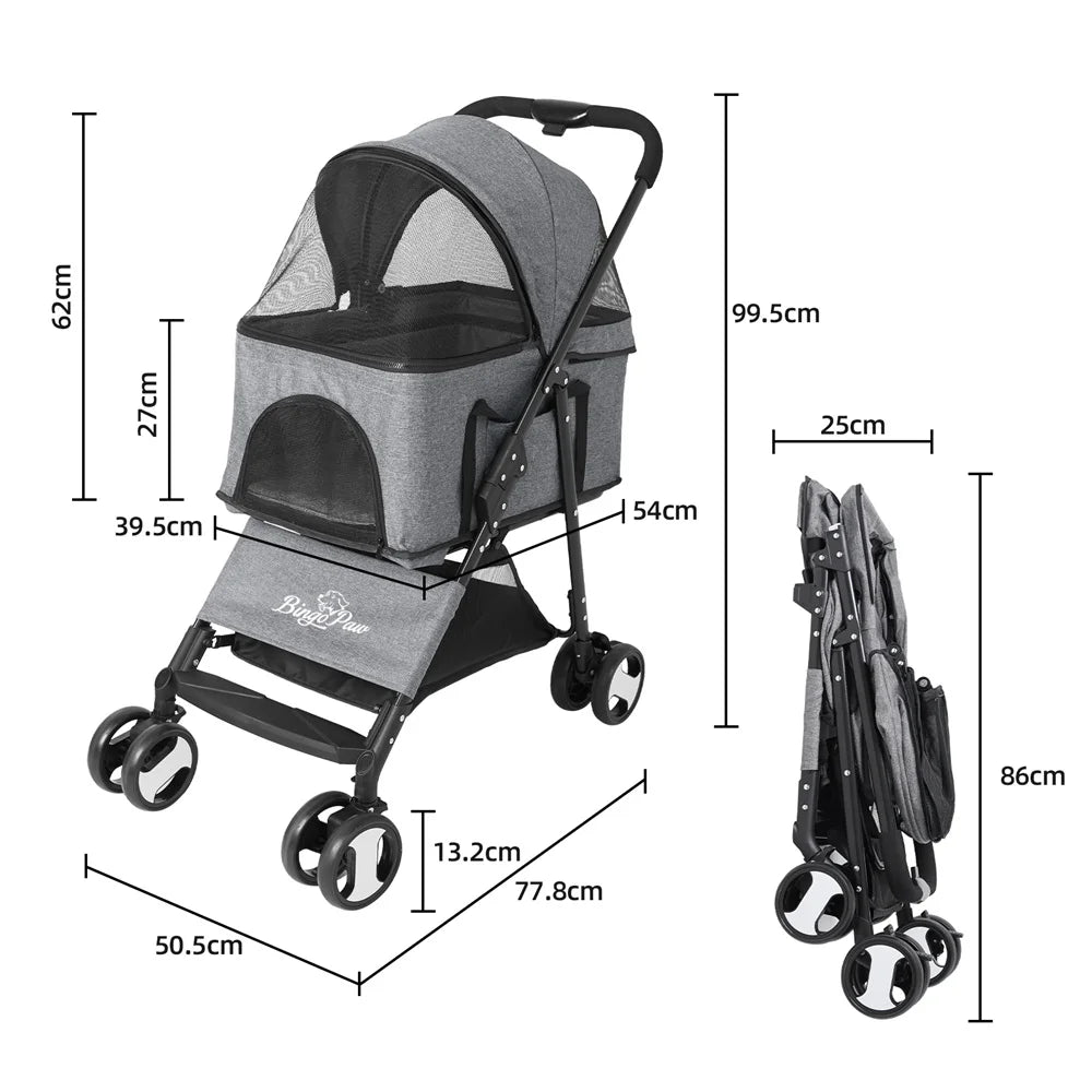 Foldable Dog/Cat Stroller