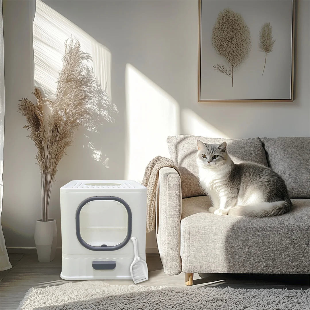 Easy Clean Top Entry Large Cats Toilet