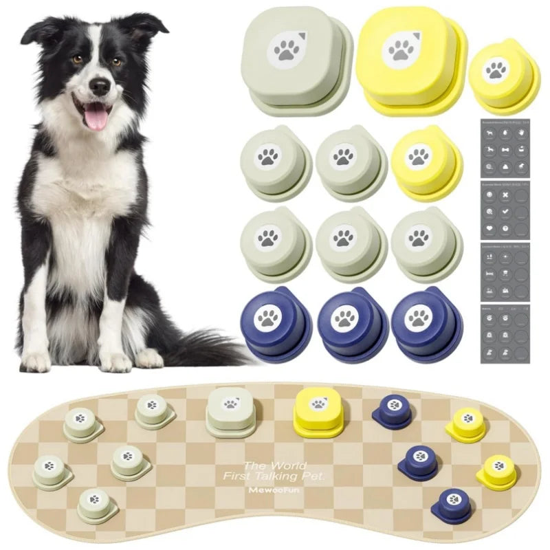 Mewoofun Dog Talking Button Set Mat Communication