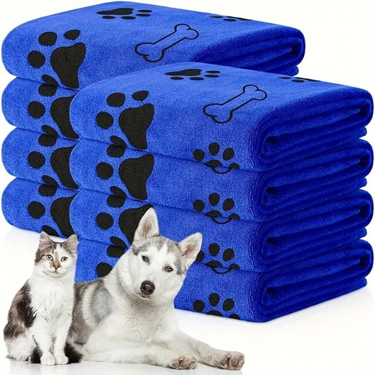 2pcs Soft Microfiber Dog Bath Towels