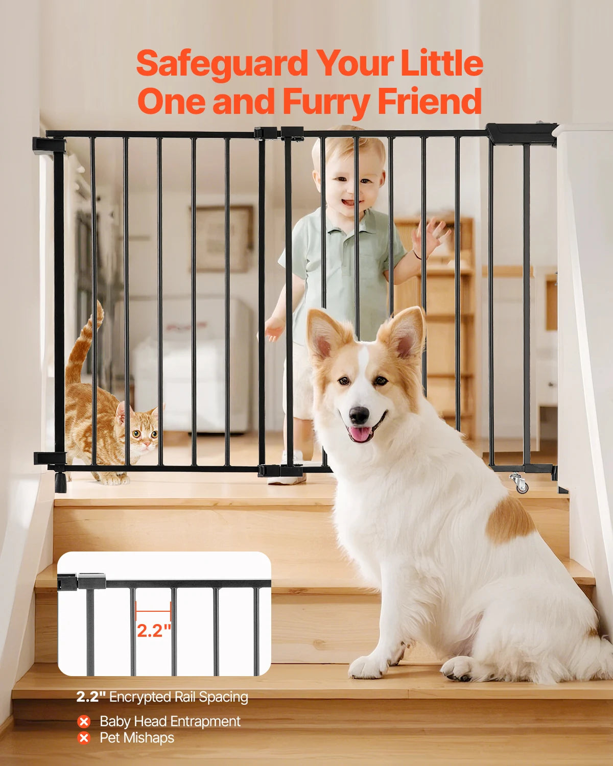 29.5-43 Inches Adjustable Dog Gate