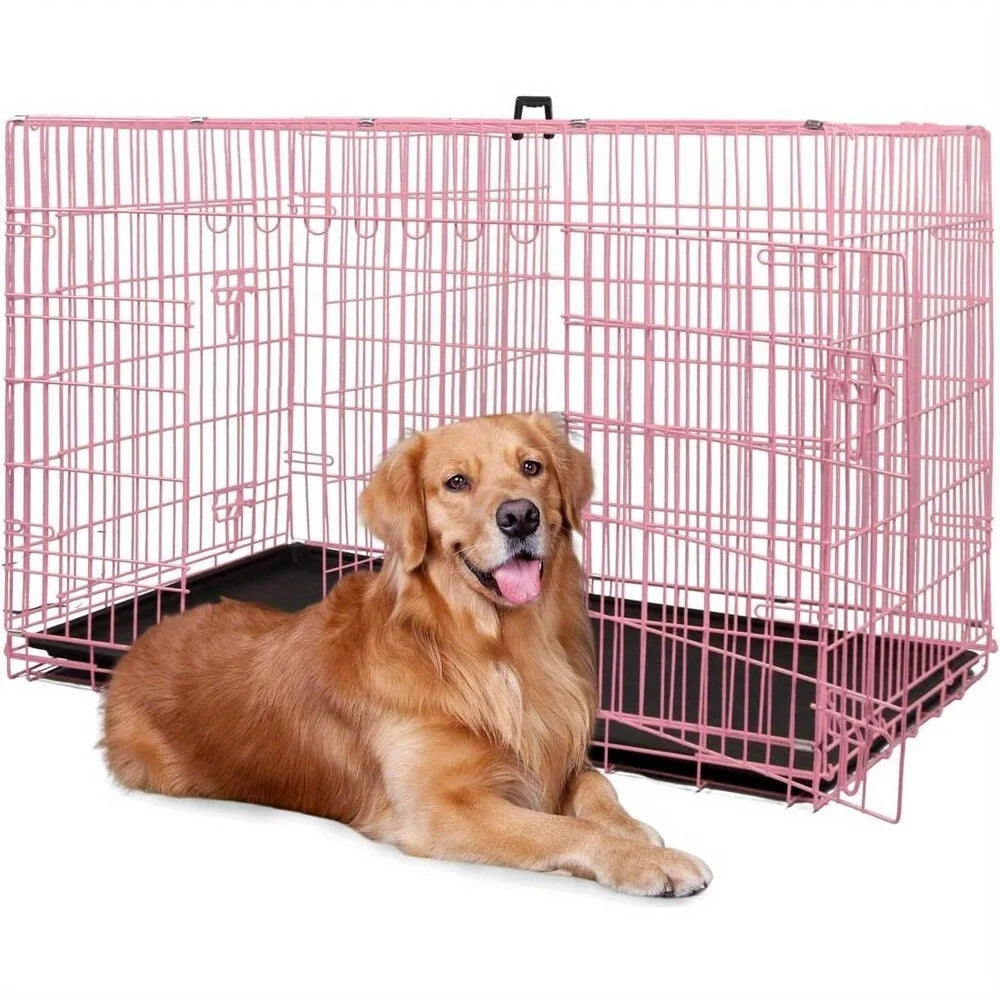 Folding Wire Crate For Large Dog