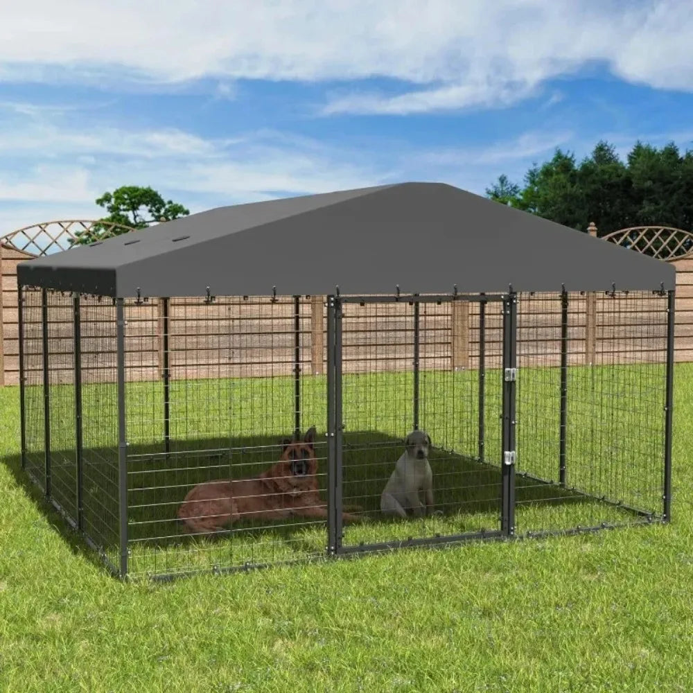 Large Outdoor Dog Kennel With Waterproof Roof