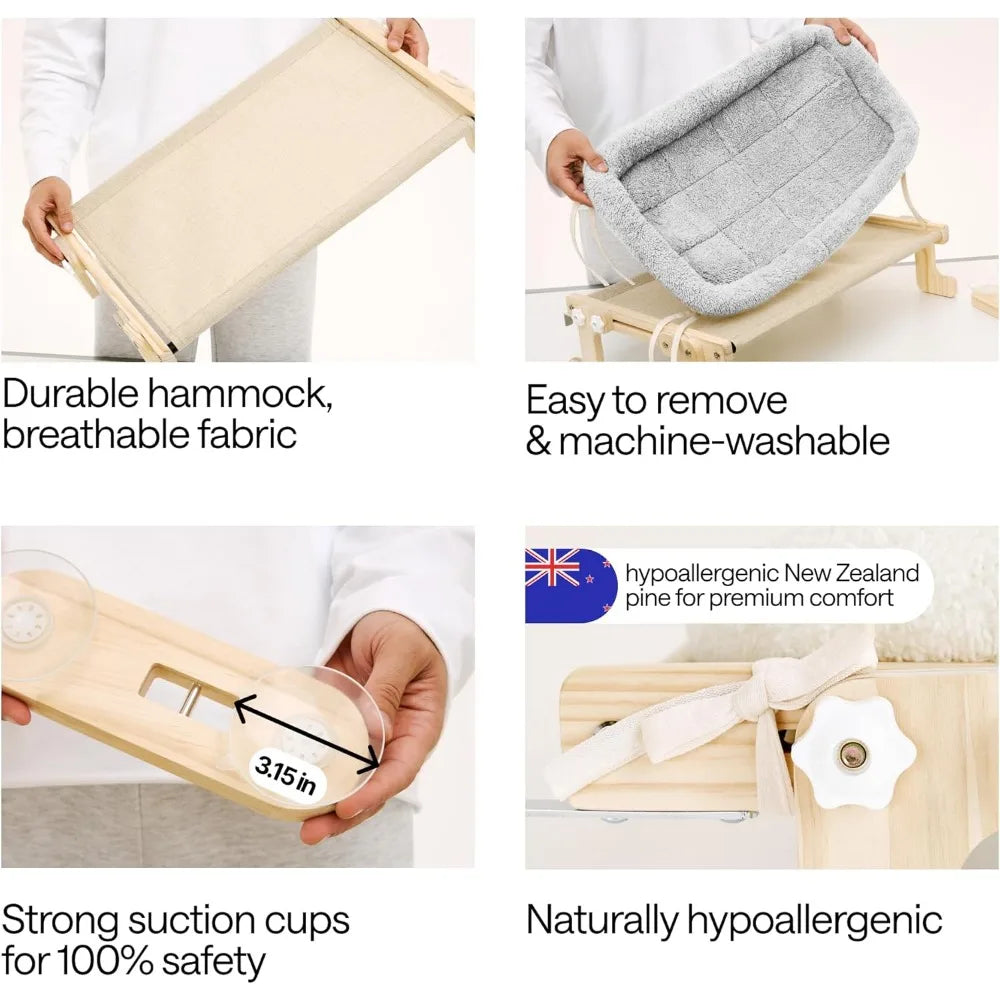 Elevated Cat Couch Bed Secure Window Mount