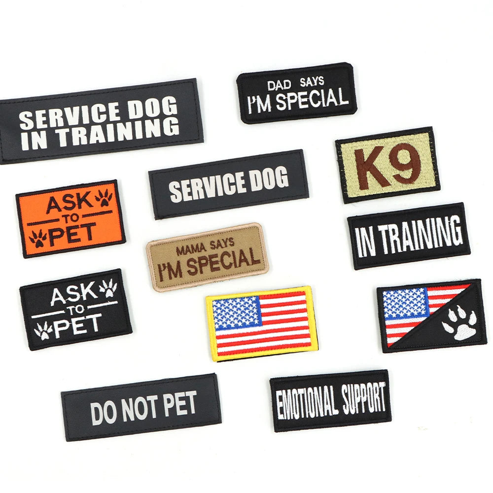 12 Dog Vest Harness Collar Personalized Patches