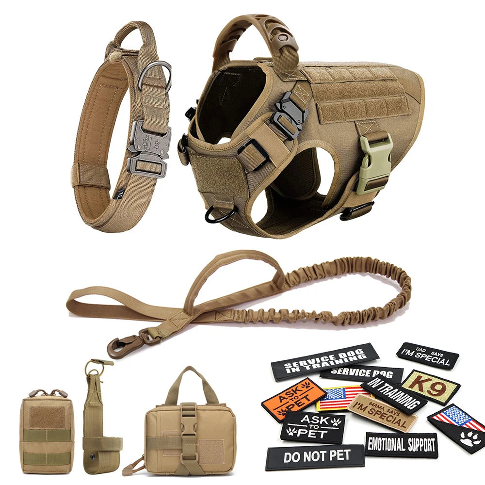 Large Dog Harness Collar Leash Bags Patches