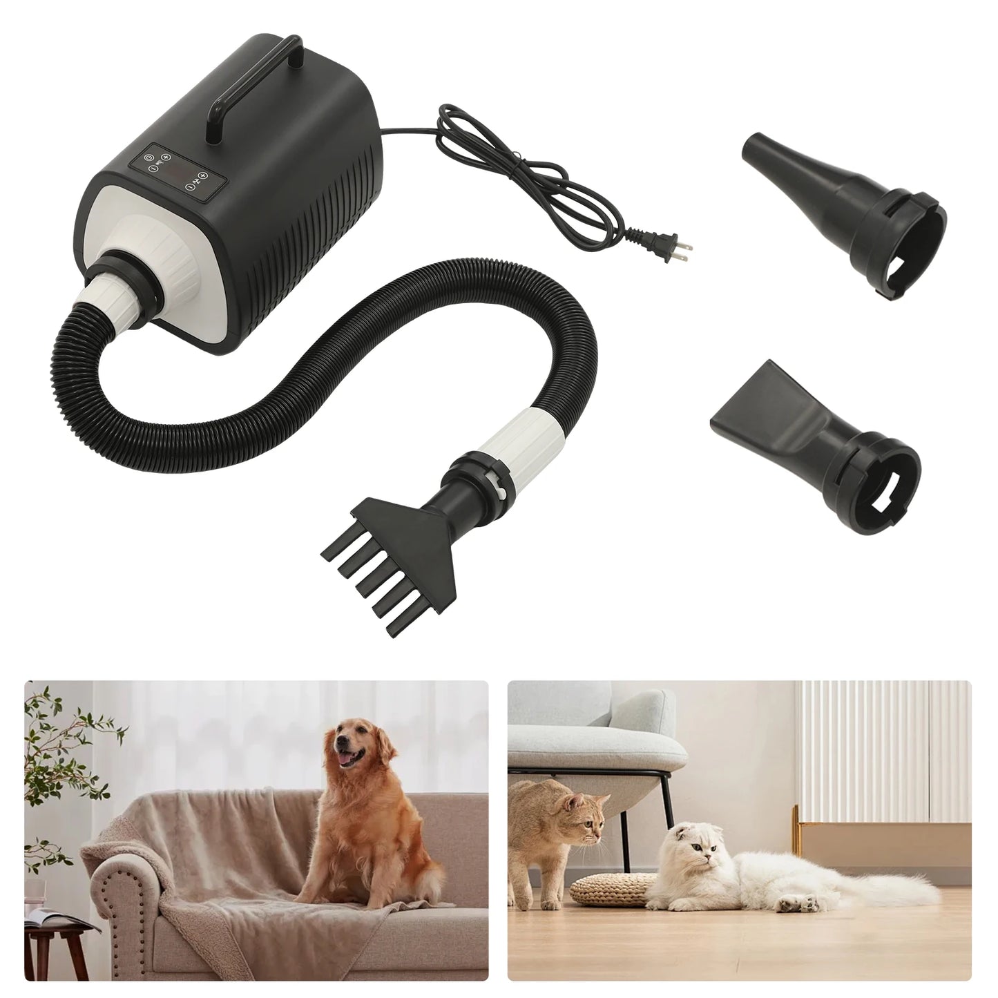 Dog Grooming Blow Dryer 9 Speed Adjustment