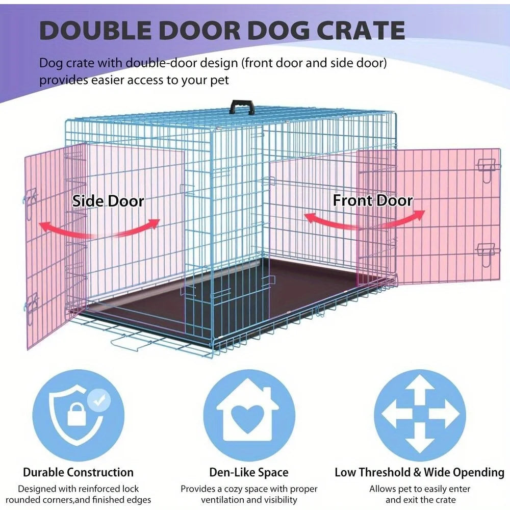 Folding Wire Crate For Large Dog