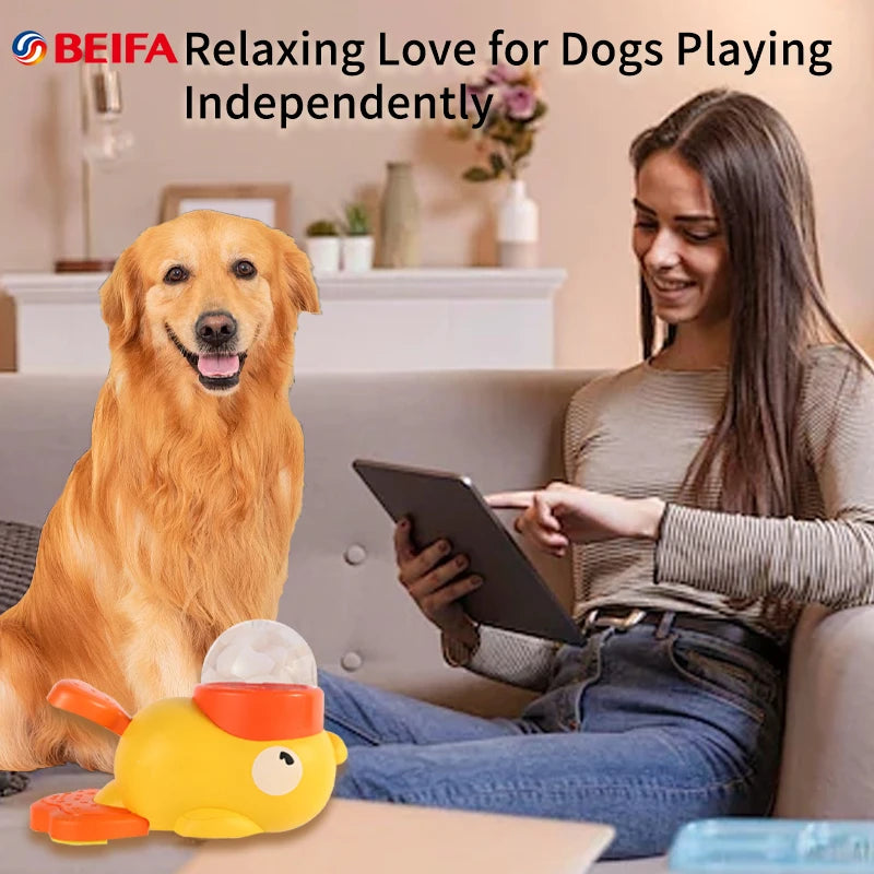 Cute Yellow Duck Dog Training Toy