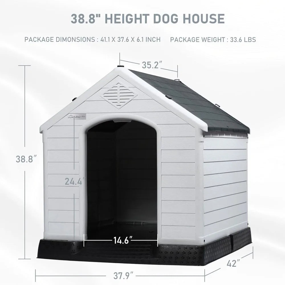 Durable Waterproof Plastic Doghouse Indoor Outdoor