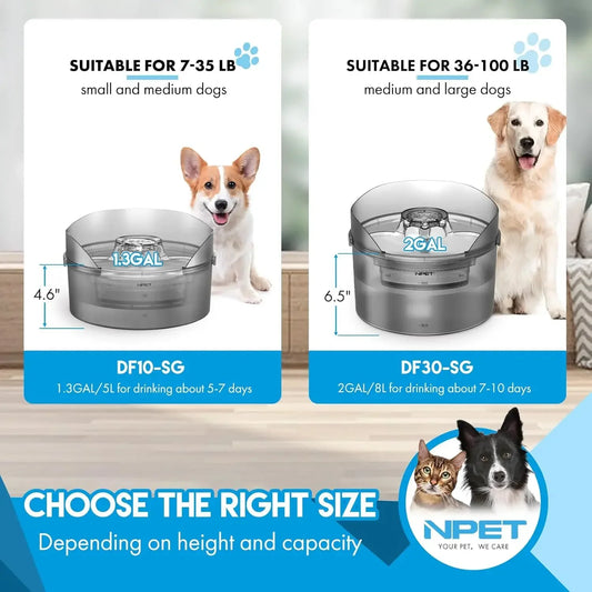 2 Gallon Large Automatic Dog Water Dispenser