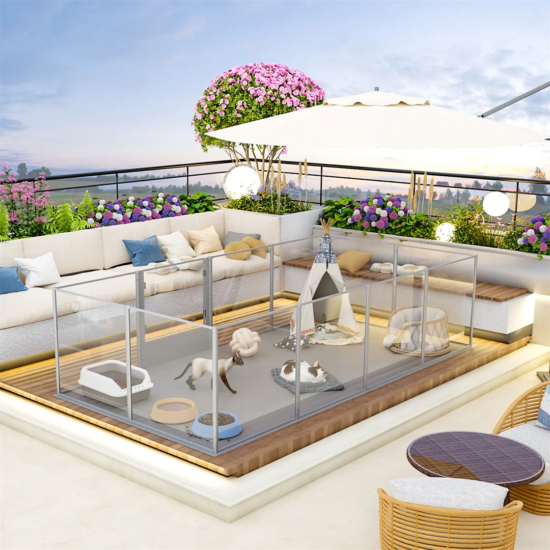 Ex-large Whelping Playpen Clear Acrylic Dog Playpen