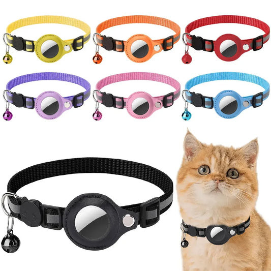 Reflective Collar Apple AirTag Holder Adjustable