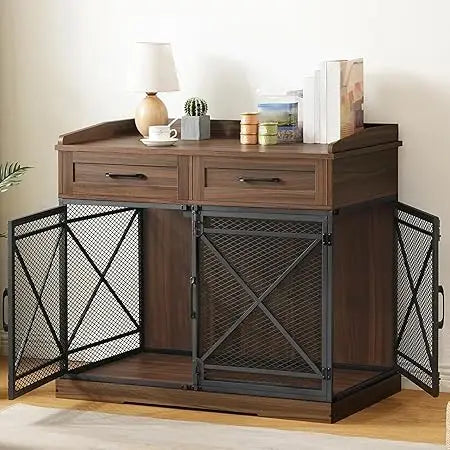 Heavy Duty Dog Crate With Drawers