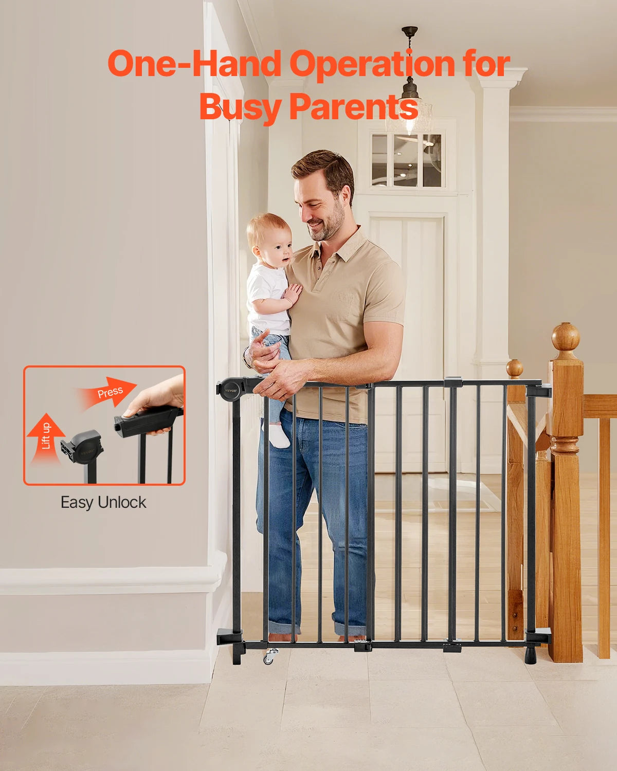 29.5-43 Inches Adjustable Dog Gate