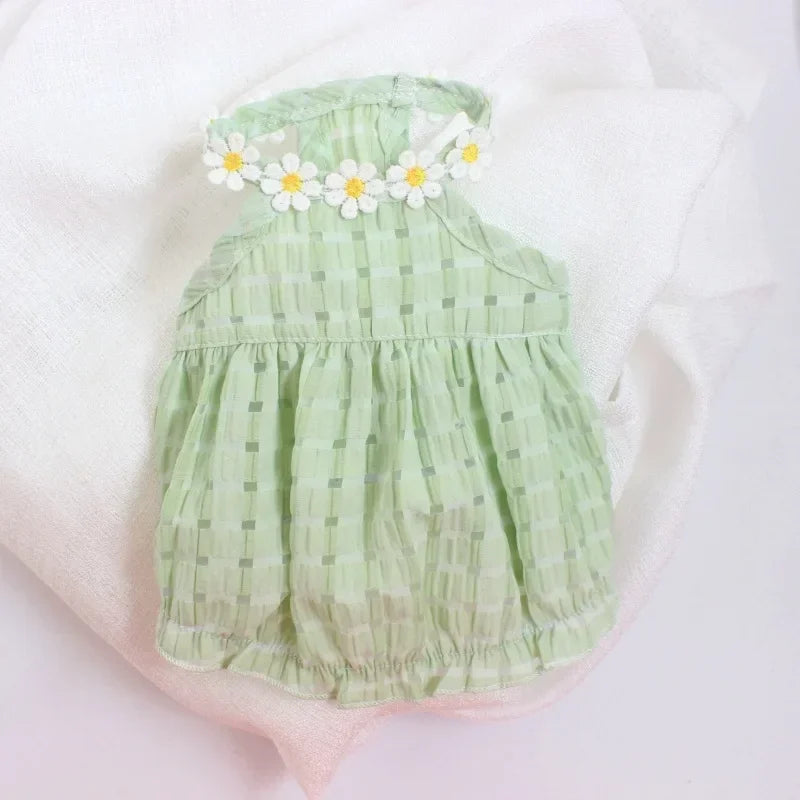 Daisy Dress Dog Clothing Thin Breathable