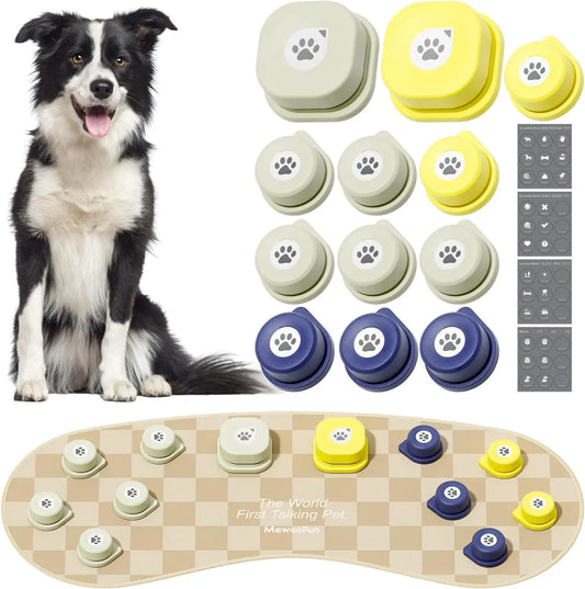 Mewoofun Dog Talking Button Set Mat Communication