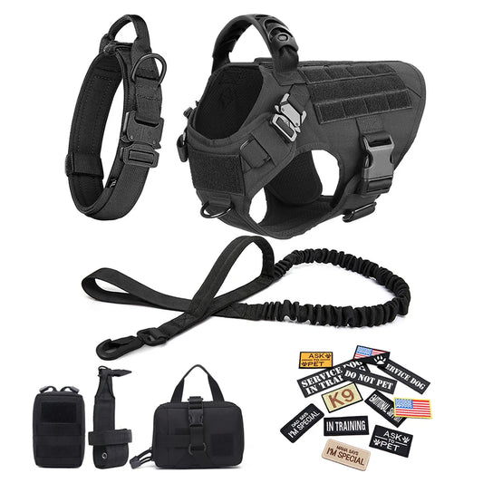Large Dog Harness Collar Leash Bags Patches