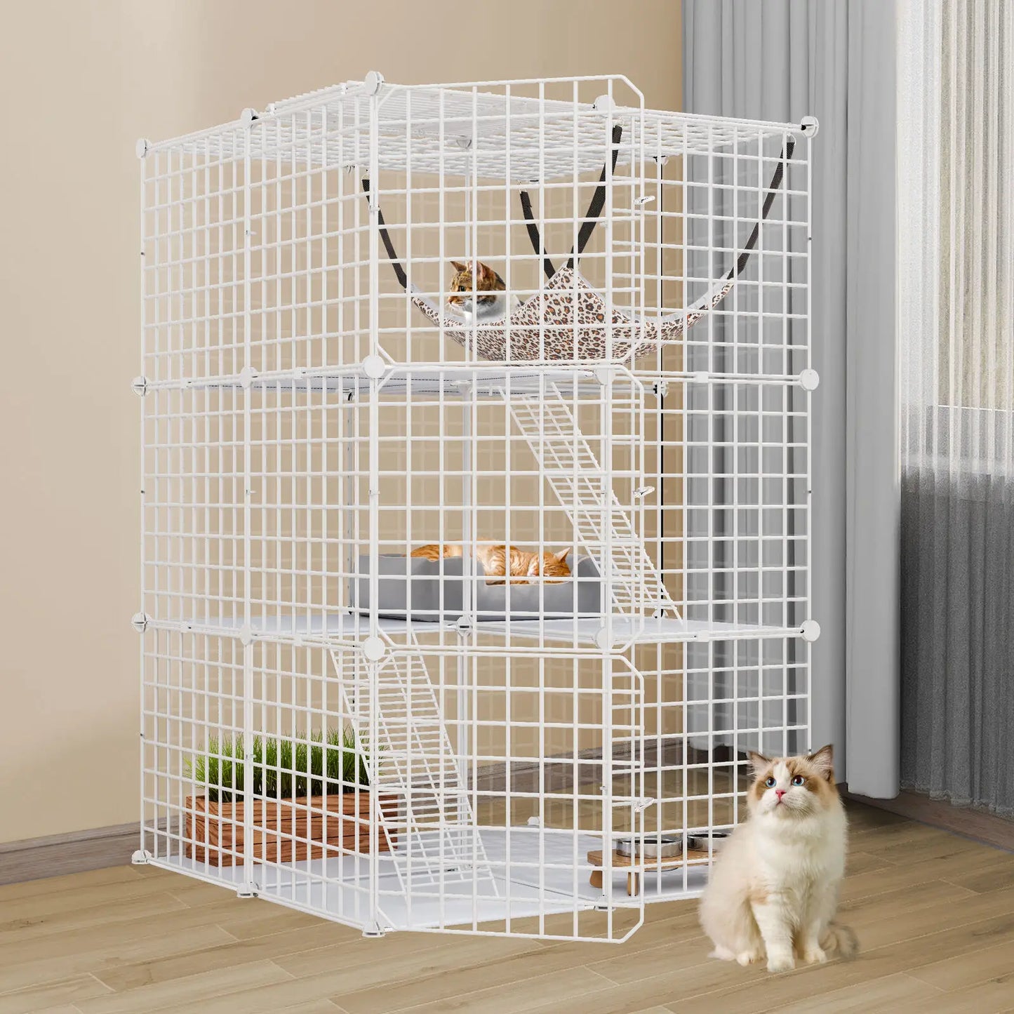 Cat Enclosure With Large Hammock