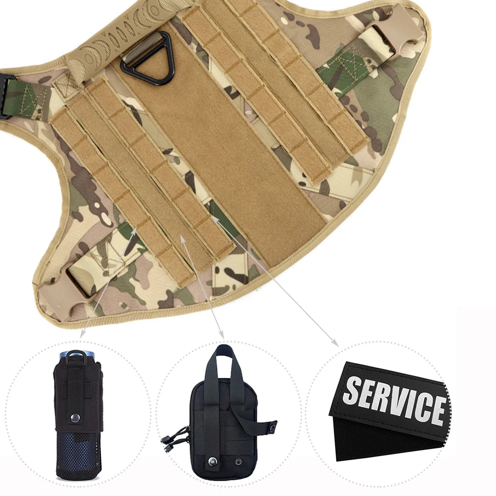 Large Dog Harness Collar Leash Bags Patches