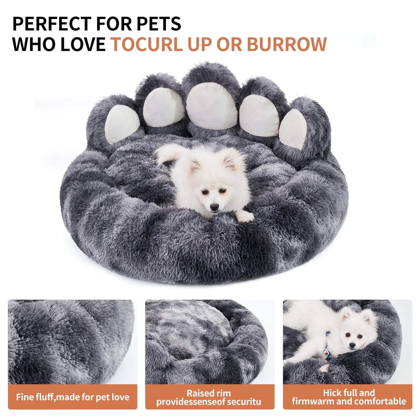 Cozy Paw Shape Pet Bed
