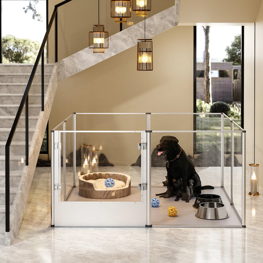 Clear Acrylic Dog Exercise Play Pen
