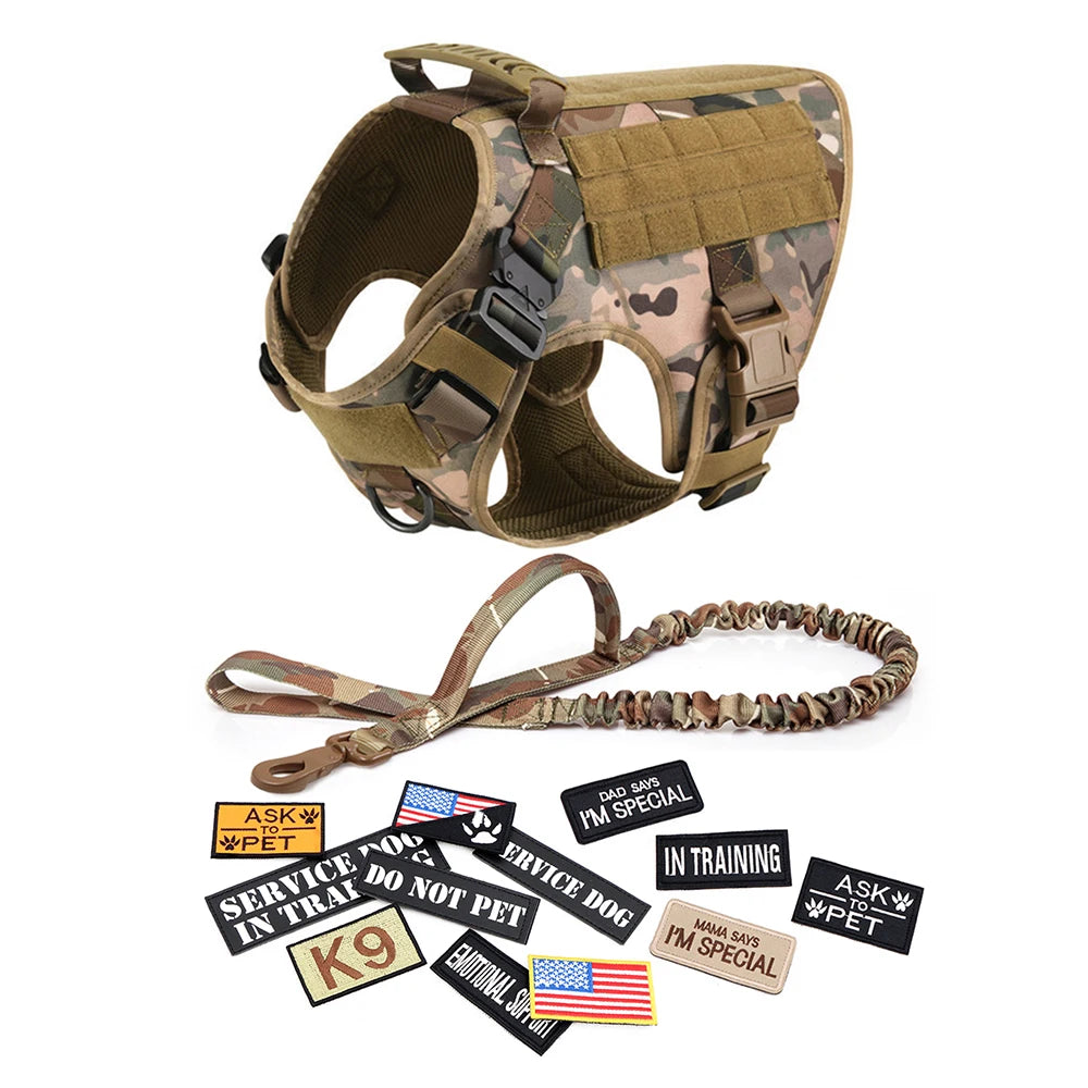 Large Dog Harness Collar Leash Bags Patches