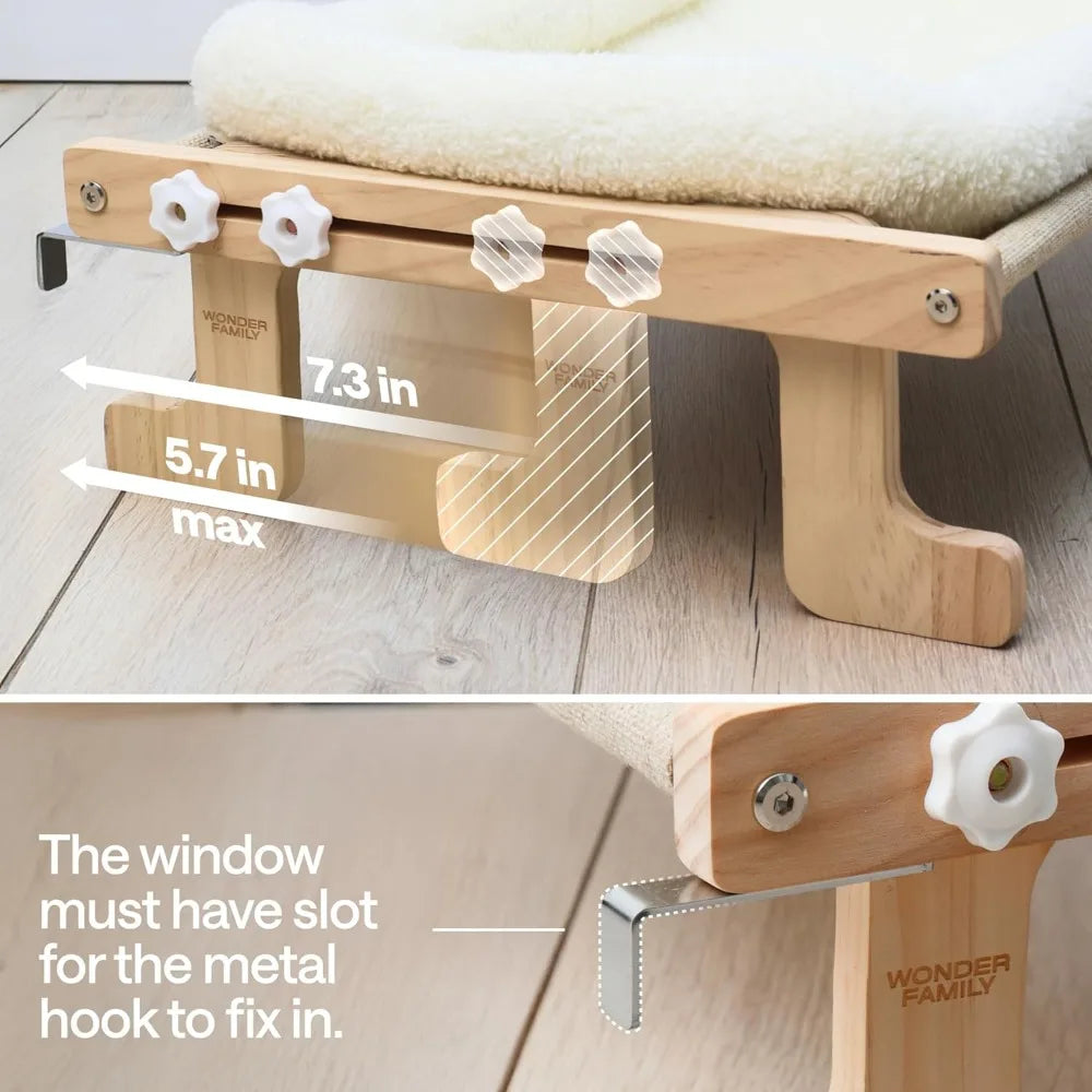 Elevated Cat Couch Bed Secure Window Mount
