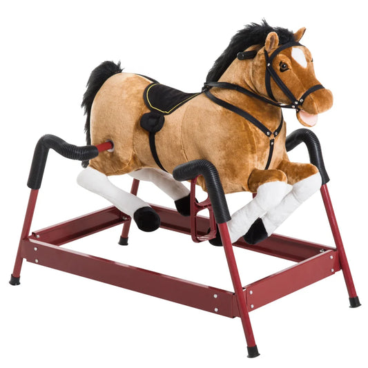 Toddlers Spring Rocking Horse With Realistic Sounds